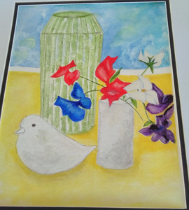 Lynne, Still Life with Sweet Peas, watercolour, 10.20.jpg